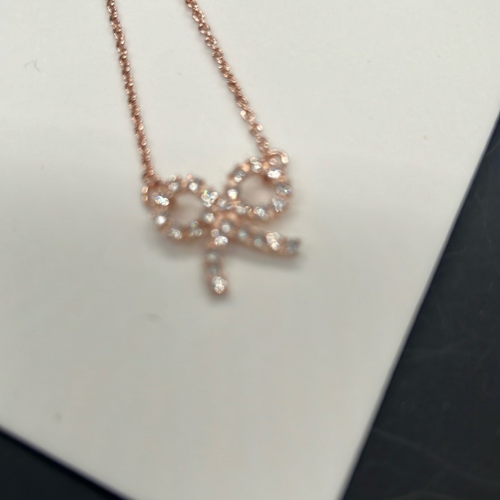 Betsy Johnson bow fruity petals bow necklace